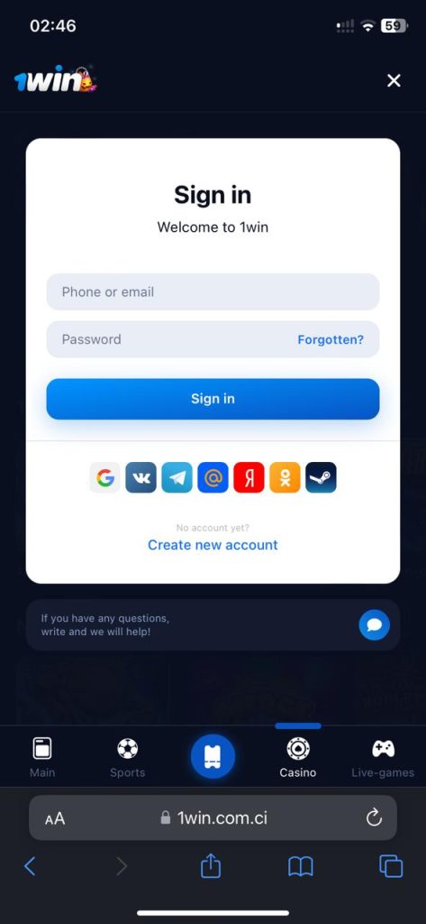 1win website