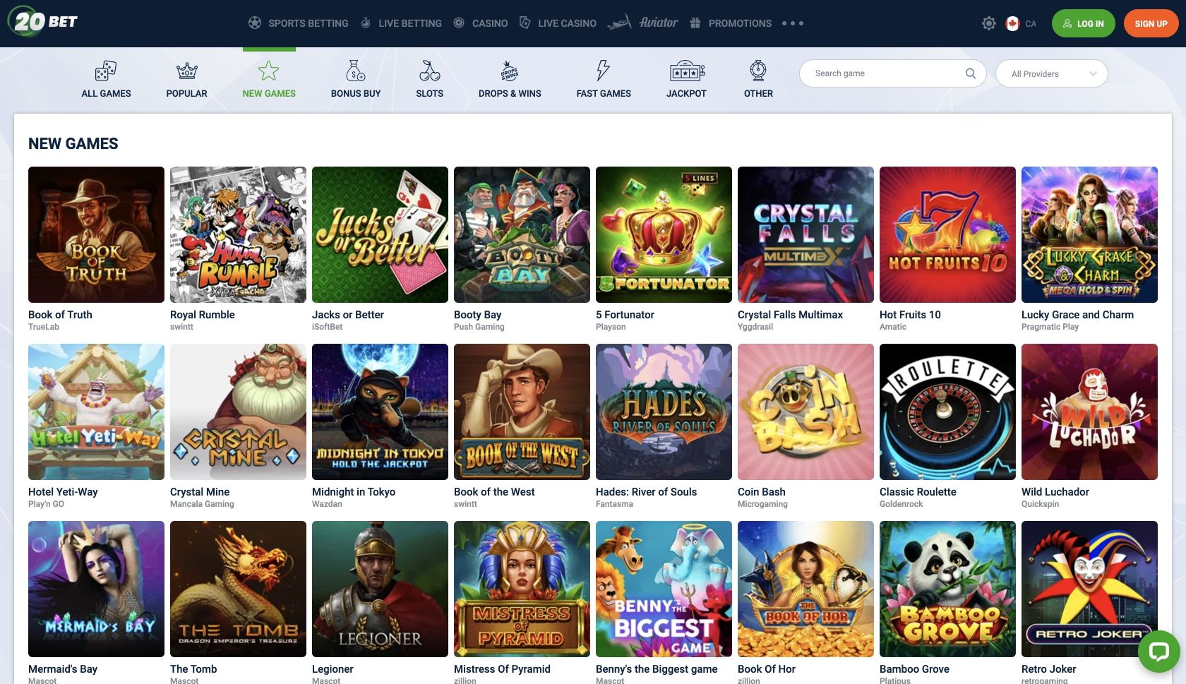 20bet bonus bez depozytu