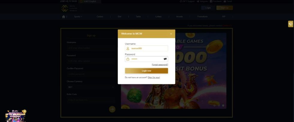 mcw casino login