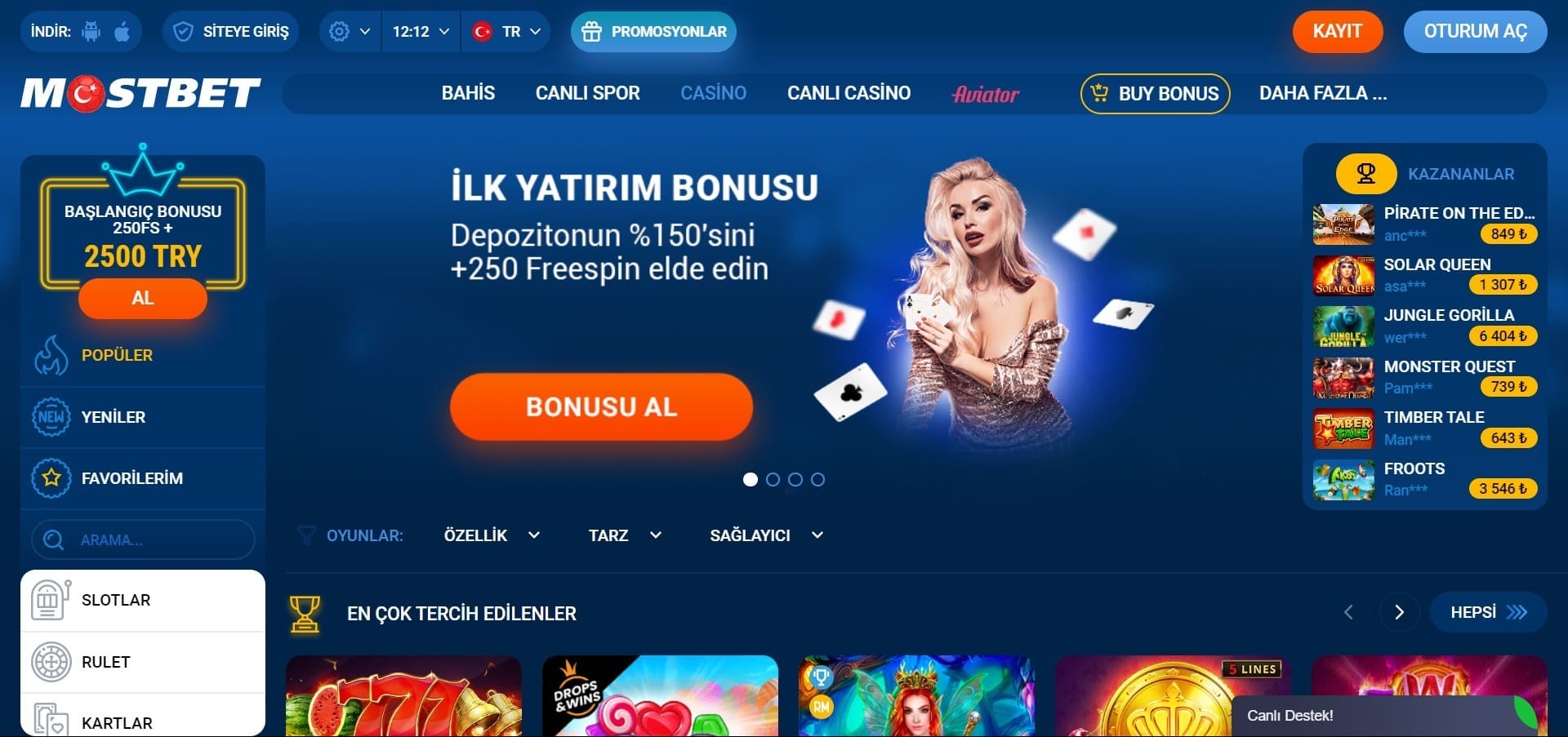mostbet online